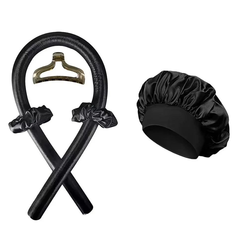 Heatless Curling Rod Night Cap No Heat Ribbon Lazy Hair Curlers Headband Hair Rollers Sleeping Soft Headband Hair Styling Tools